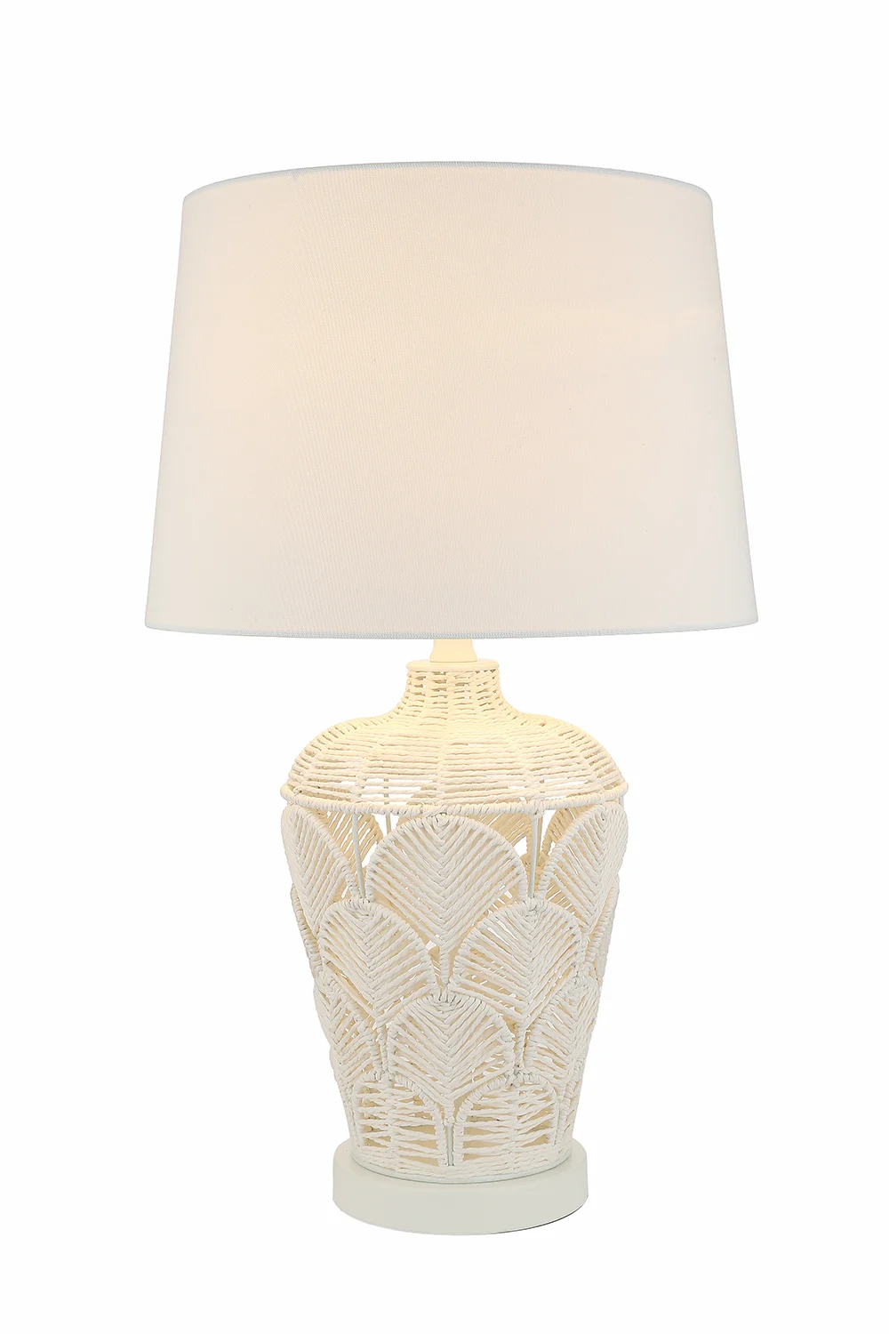 Funky Fabric White Vase Decor Home Table Lighting Natural Paper Art Table Lamp