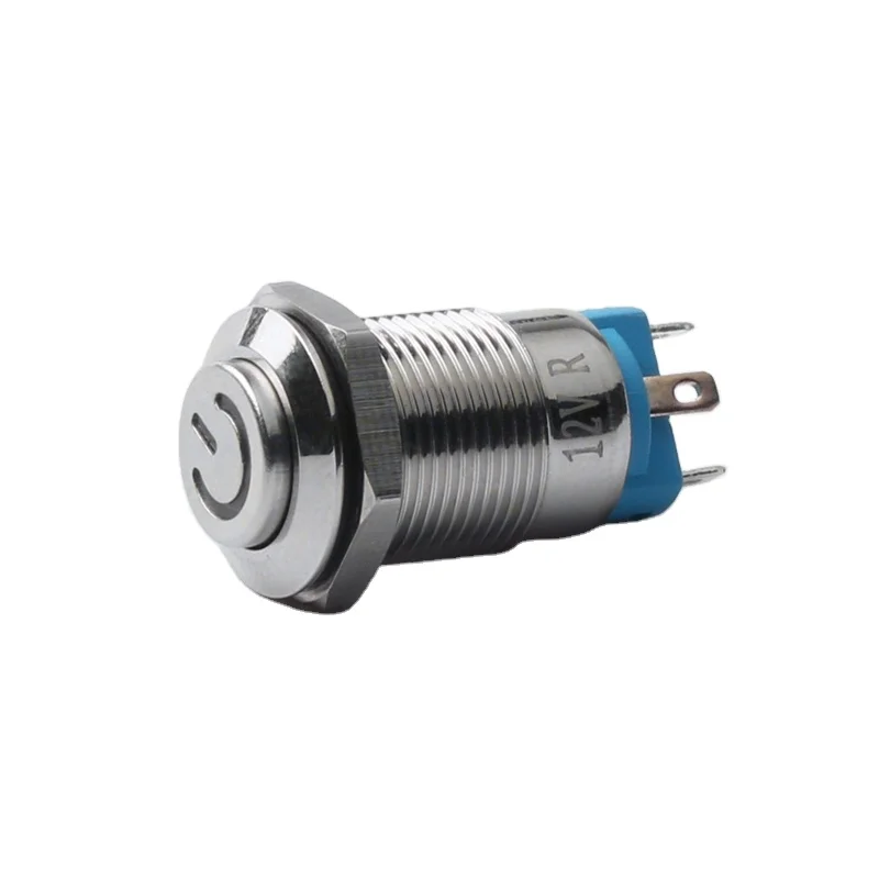 12mm Push Button Latching Control For Toy small Waterproof  Wenzhou Button Self-locking High Round ON OFF 230v