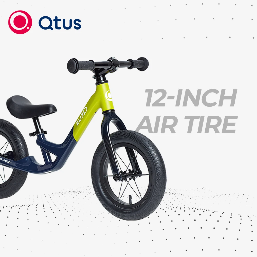 Qtus QR1 Balance Bicycle - Easy to carry - Lightweight Frame with T700 Carbon Fiber - Strap Hide in Saddle - Steering Easily