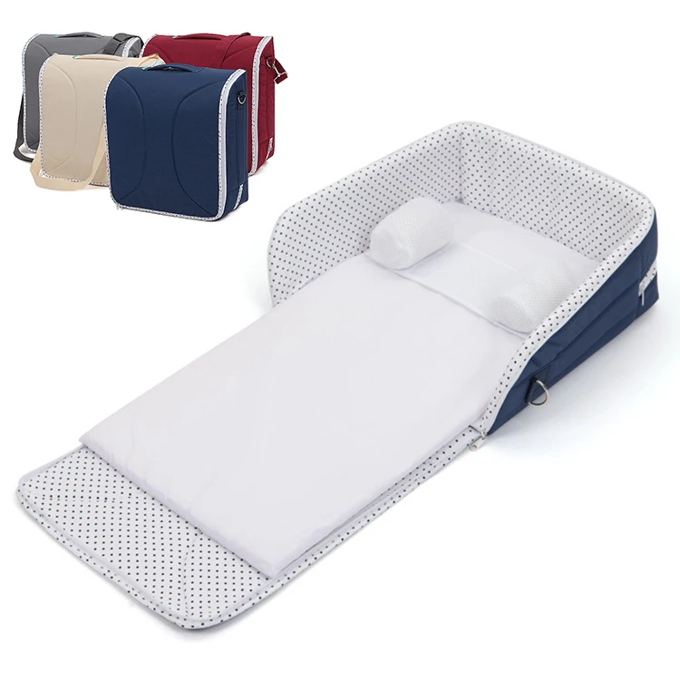 Прочная Складная детская кроватка из 100% полиэстера, детская кроватка для путешествий