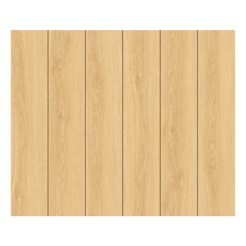 200x1000mm wooden tiles straight flange skin galzed imitation solid wood floor tiles log style cream style morden