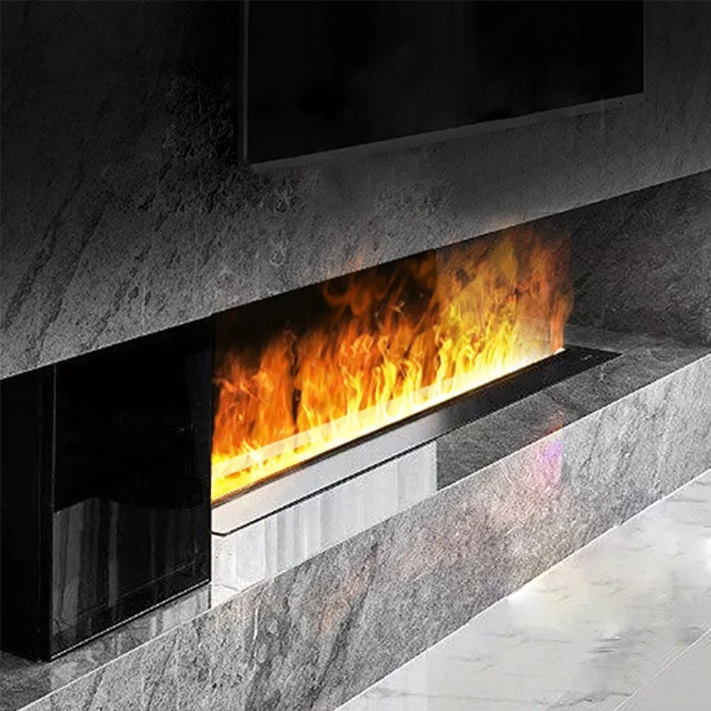 304 stainless steel electric wall mounted fireplace 3d steam fireplace manufacturer indoor decorative water vapor fireplace