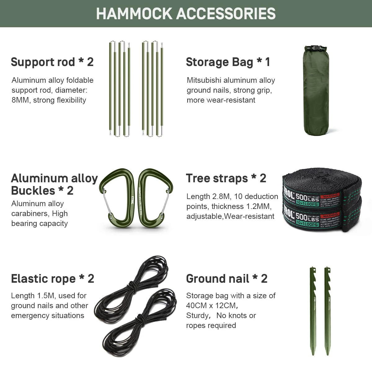 Aluminium Poles Camping Hammock with Mosquito Net, 3 in 1 Function Parachute Portable Hammock for Travel Outdoor