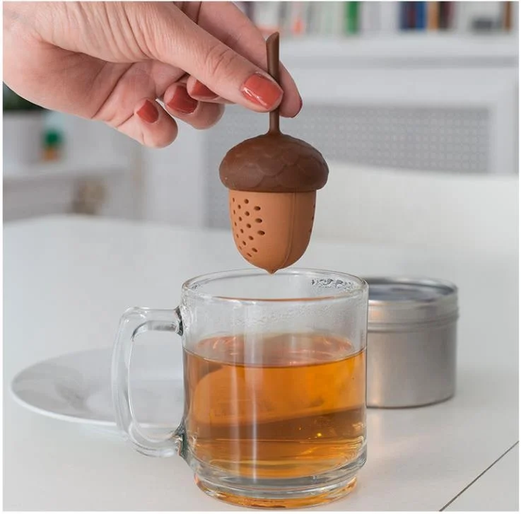 Food Grade Silicone Acorn Shape Tea Mug Strainer
