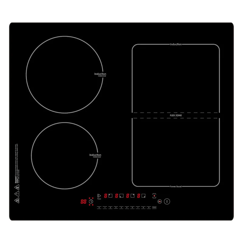 Factory China Manufacturer CE Certification Induction Hob With Downdraft Extraction Hood  4 Burners Built In Induction Cooker
