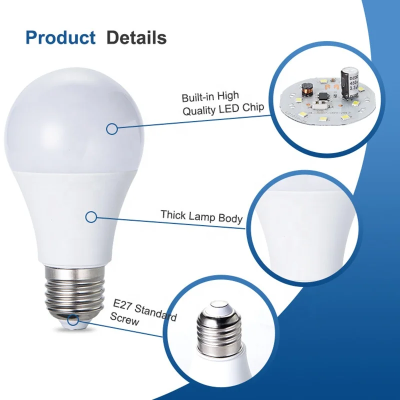 Manufacturer Supplies Cold White/Warm Shade Type A LED Light Bulb