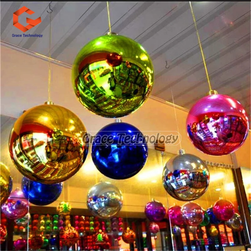 Coloful Inflatable Mirror Ball Custom Inflatable Disco Ball Party Event Decorative Inflatable Silver Sphere for Stage Hanging
