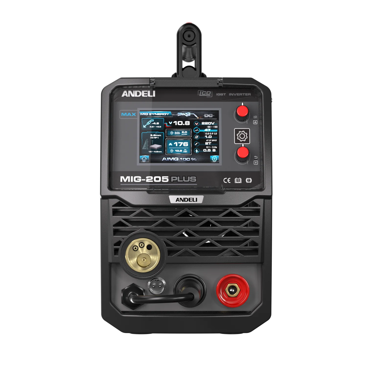 ANDELI 2024 New Arrival  LCD  MIG-270 MIG ALUMINIUM MIG MMA LIFT TIG Spool Gun Welding Machine