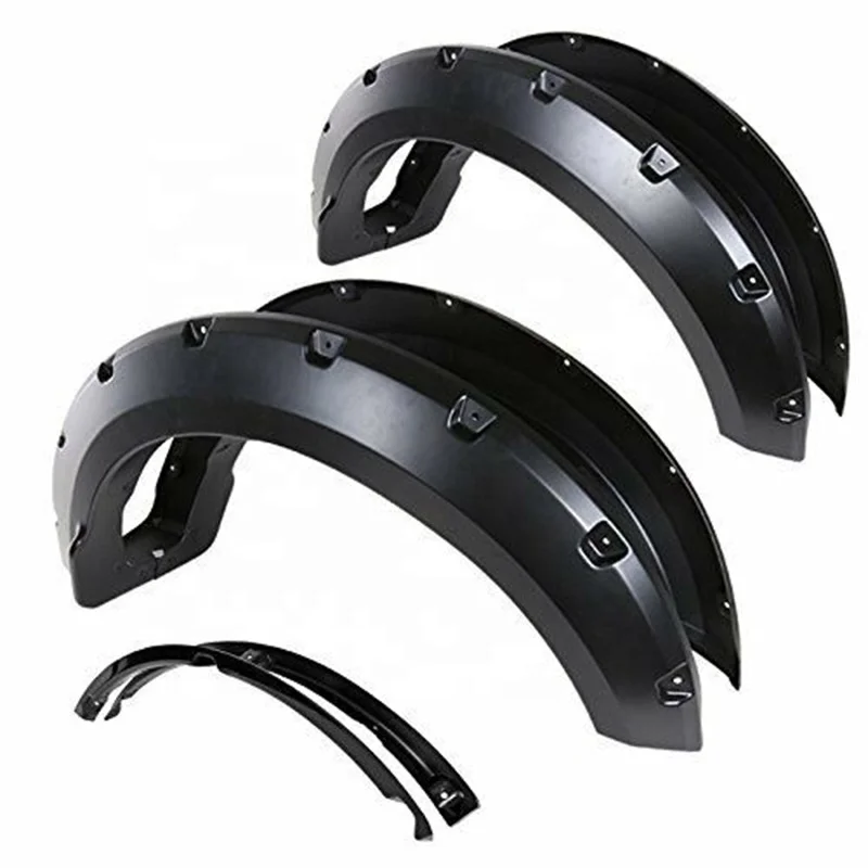 
2015-2017 Pocket Rivet Style Smooth Black wheel arch fender flare for Ford F150 