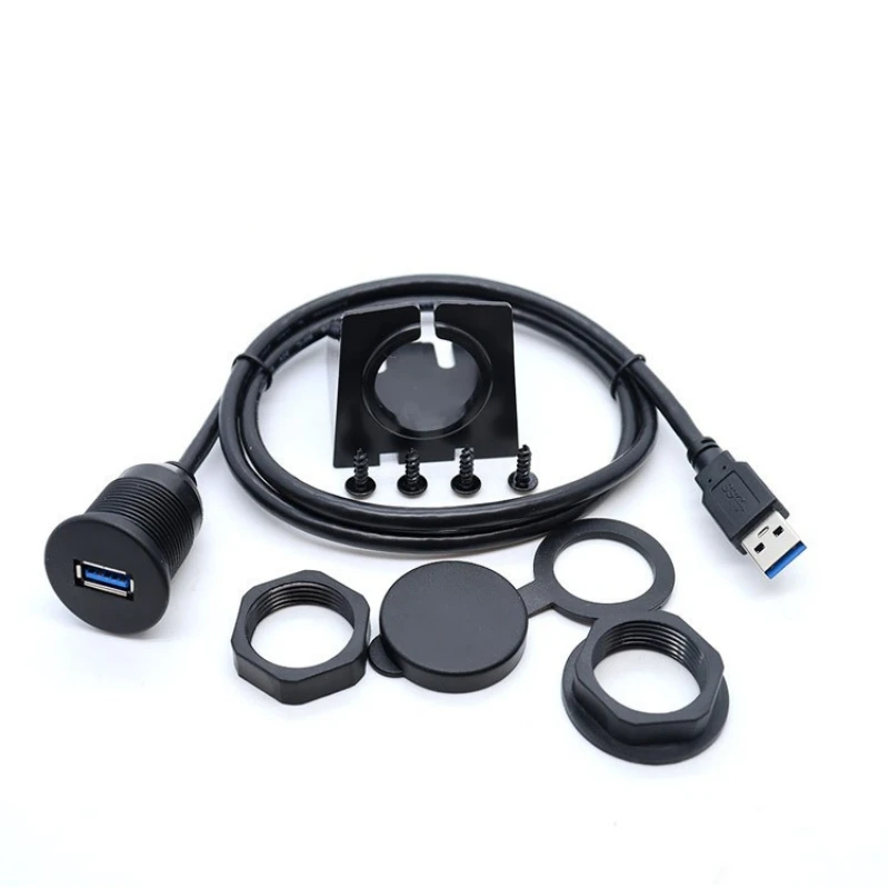 1 meter Car waterproof cable data cable USB3.0 extended cable male and female