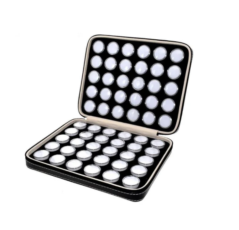 60 small round white storage gemstones show brown loose diamond ring box gemstone box display plastic gemstone box