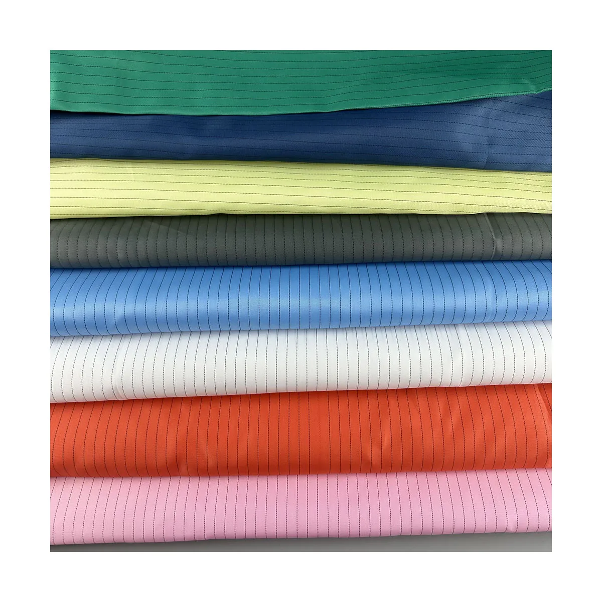 GI Lint Free 5mm Stripe Anti Static TC Polyester Conductive Cotton Twill ESD Fabric