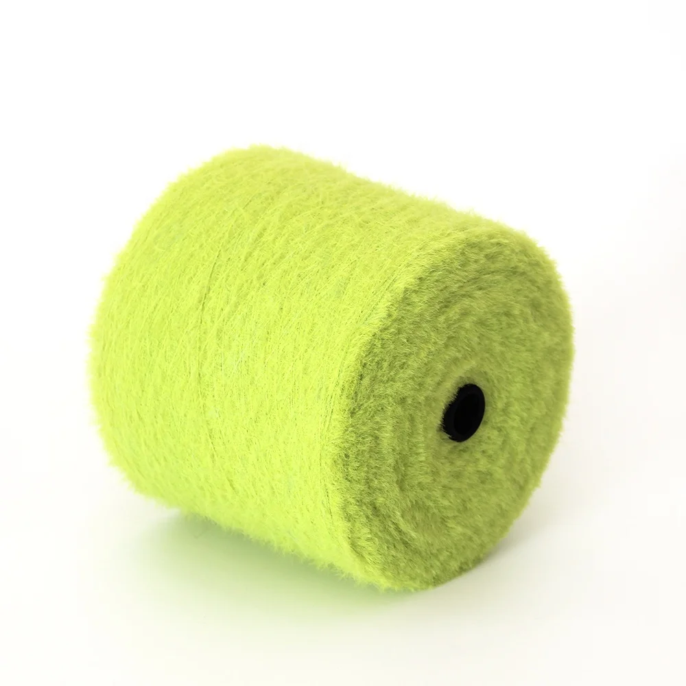  Textile knitting dyed 2cm faux marten hair crochet wool mink fur 100% nylon polyamide fancy yarn for