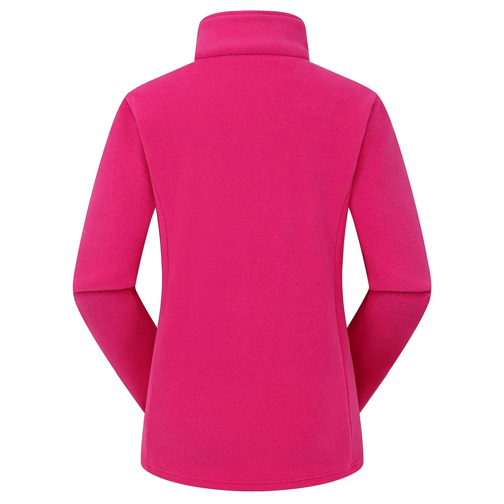 Women Fleece Full Zip Jacket Lightweight Warm Windproof Casual Fall Polar Coat Tops Sweatshirt Outwear with Pockets