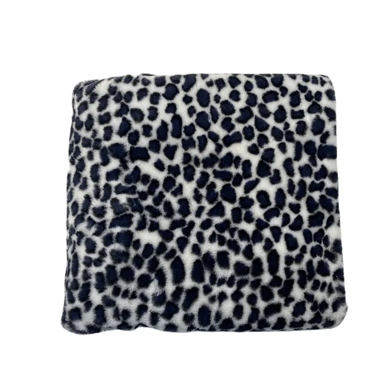 China Manufacturer Wholesale Super Soft Animal Faux Fur Leopard Print Rabbit Plush Polyester Fabric