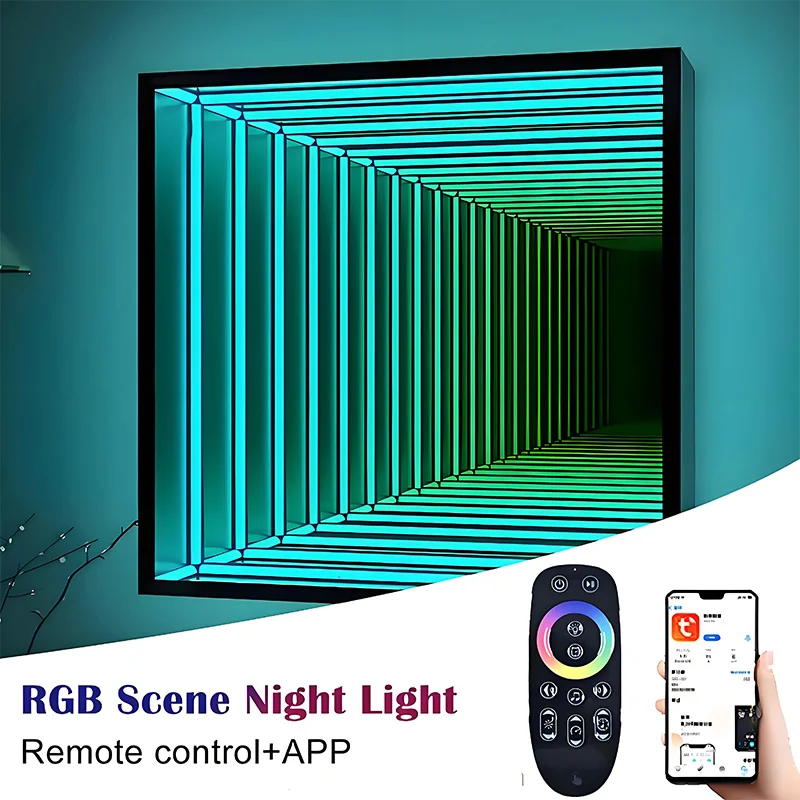 Thousand-layer mirror abyss mirror luminous letter light box wall brick floor tile KTV neon sign customization