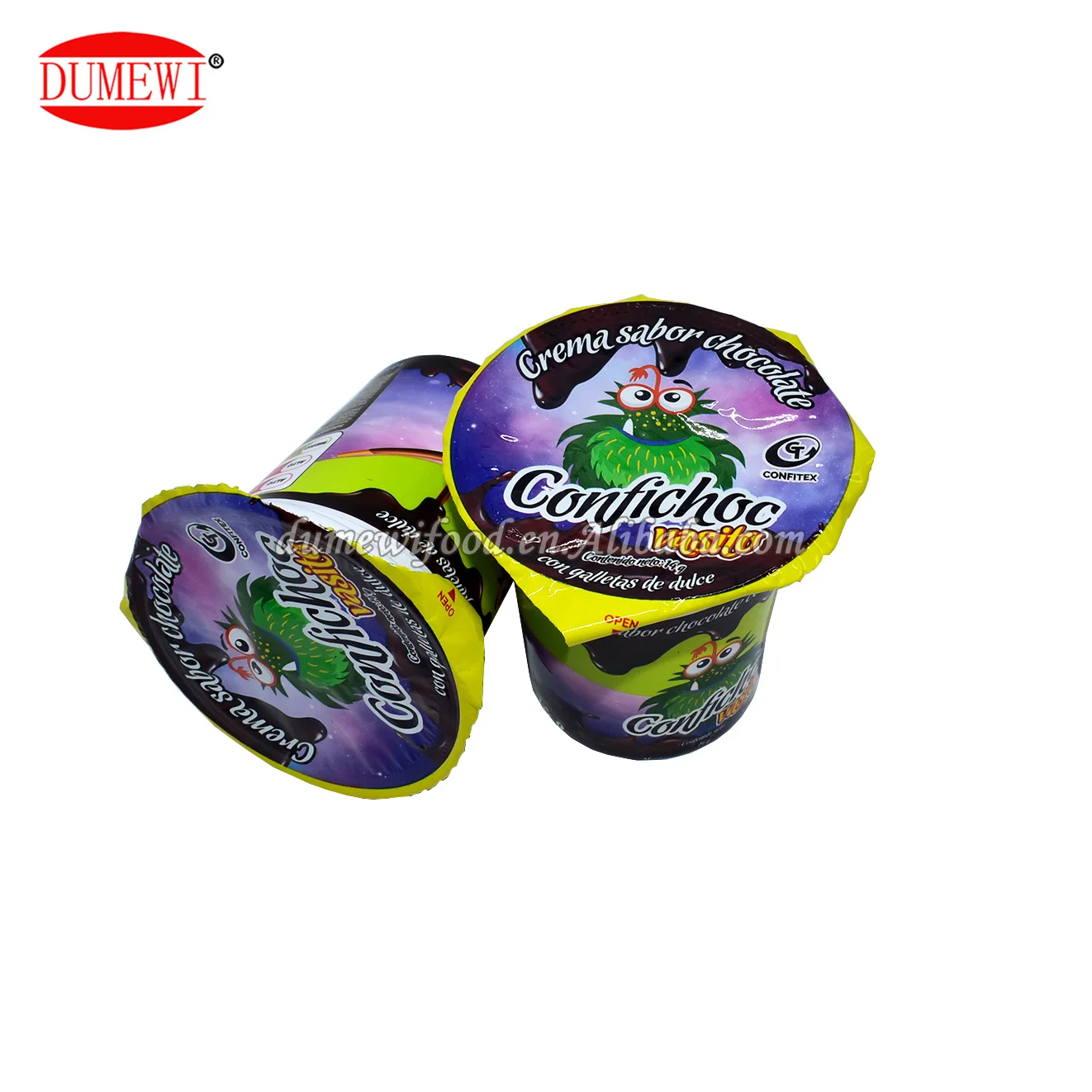 Wholesale Cup-Shaped Chocolate Chip Cookie Sandwiches with Candy Dipped in Chocolate Sauce by Manufacturers