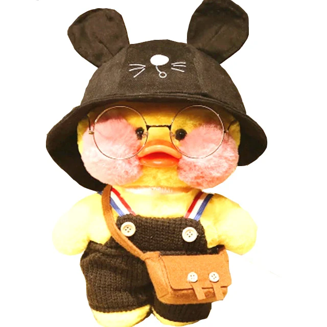 Lovely 20cm 30cm Lalafanfan Duck Kawaii Cute Mini Cafe Stuffed Animal Yellow Plush Toy