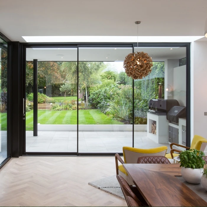 ZMR Thermal break Aluminum narrow sliding glass doors slim frame sliding door Ultra High Quality Sliding Door