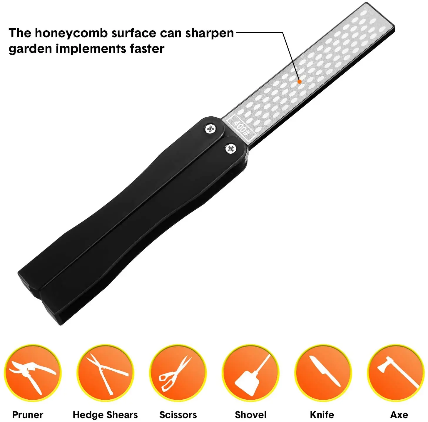 Knife Kitchen Outdoor Camping Folding Diamond pocket Knife Sharpener 400/600 Grit Double-Sided Sharpening Stone