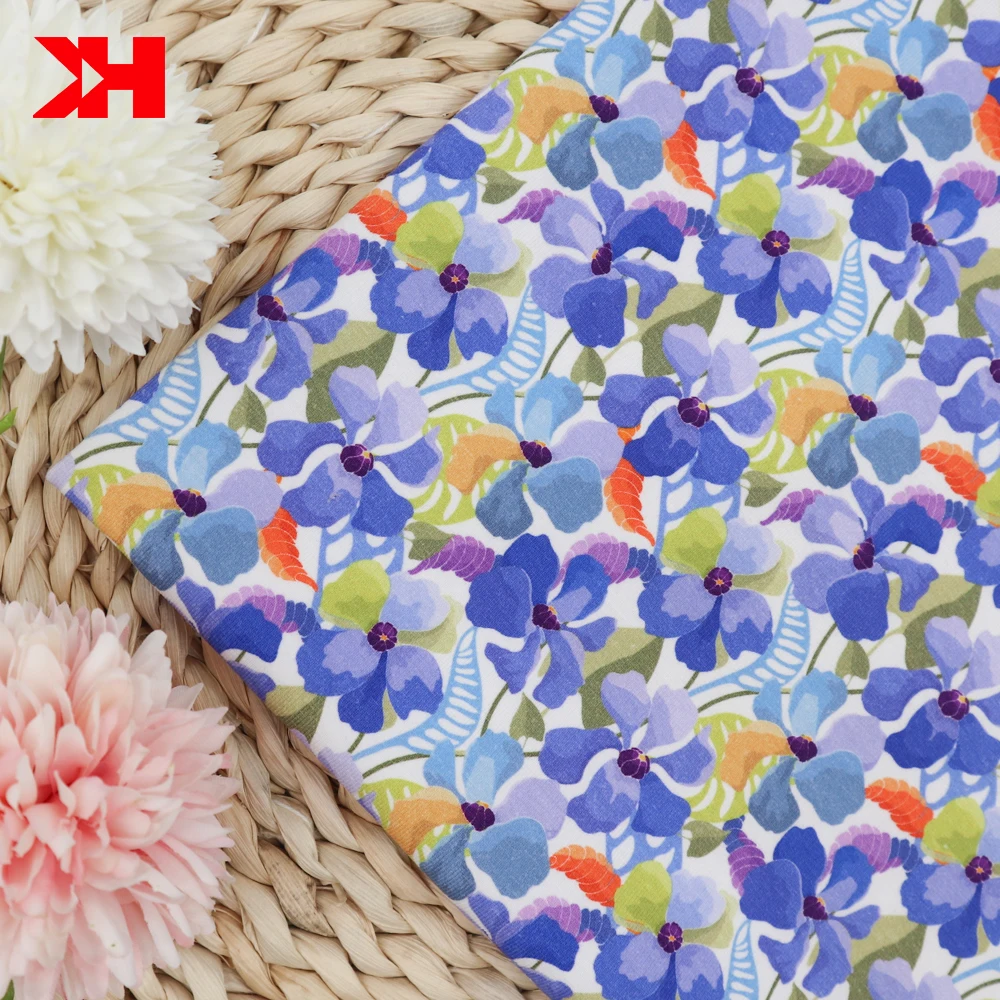 Kahn Custom Design Lycra Knitted Stretch Cotton Spandex Jersey Fabric