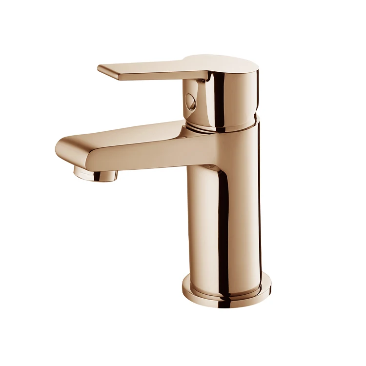 SANIPRO Contemporary Chrome Finished Copper Body Basin Tap Hot and Cold Water Mixer Bathroom Sink Faucets for Home
