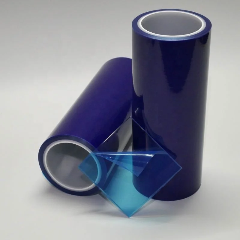 50 micron PE clear plastic acrylic adhesive type blue protective film for organic glass