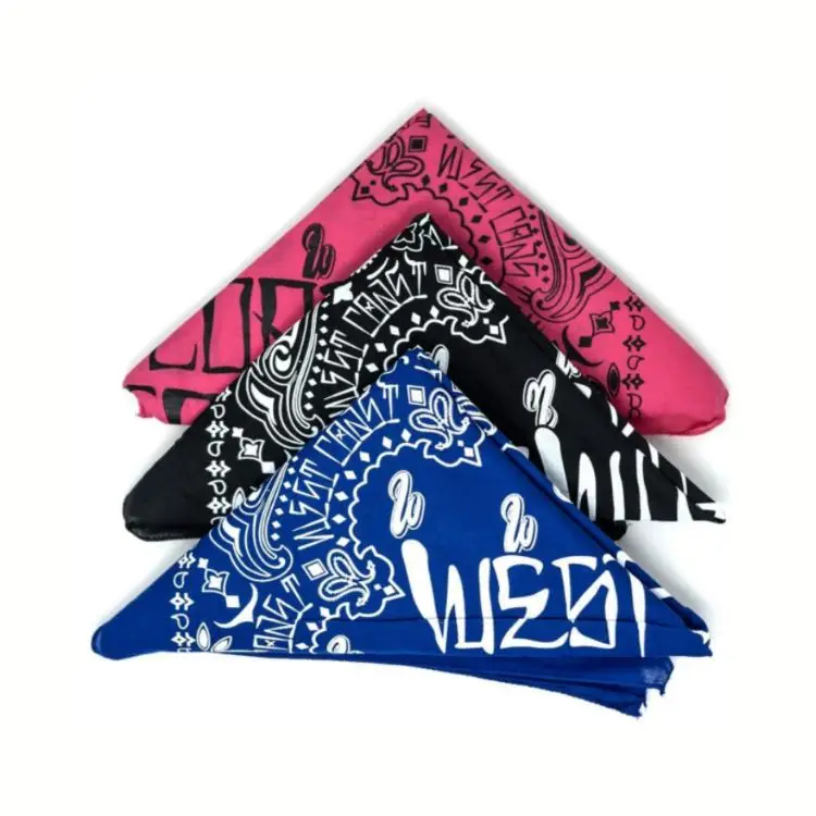 Wholesale Promotion Multifunction Custom Cotton Sports Square Headwear Scarf Classic Paisley Bandana