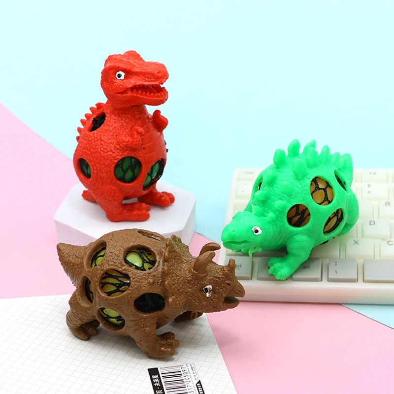 Сжимаемый динозавр мячи для снятия стресса | Динозавр облегчения тревоги игрушки мальчиков девочек и взрослых Сенсорный тирантин