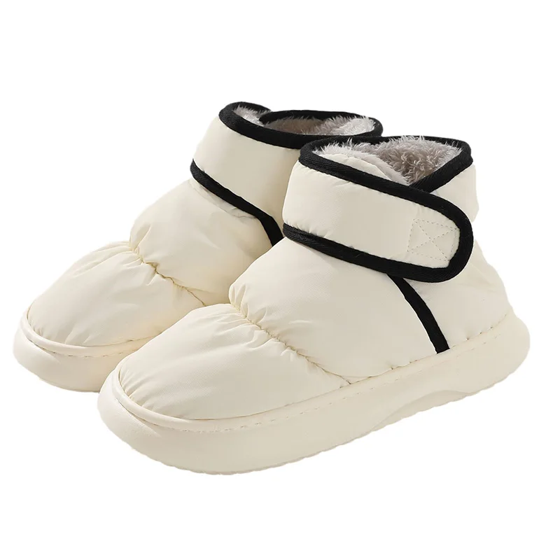 Wholesale products down feather sports puffer slippers for unisex plush outdoor slippers closed slippers in the back