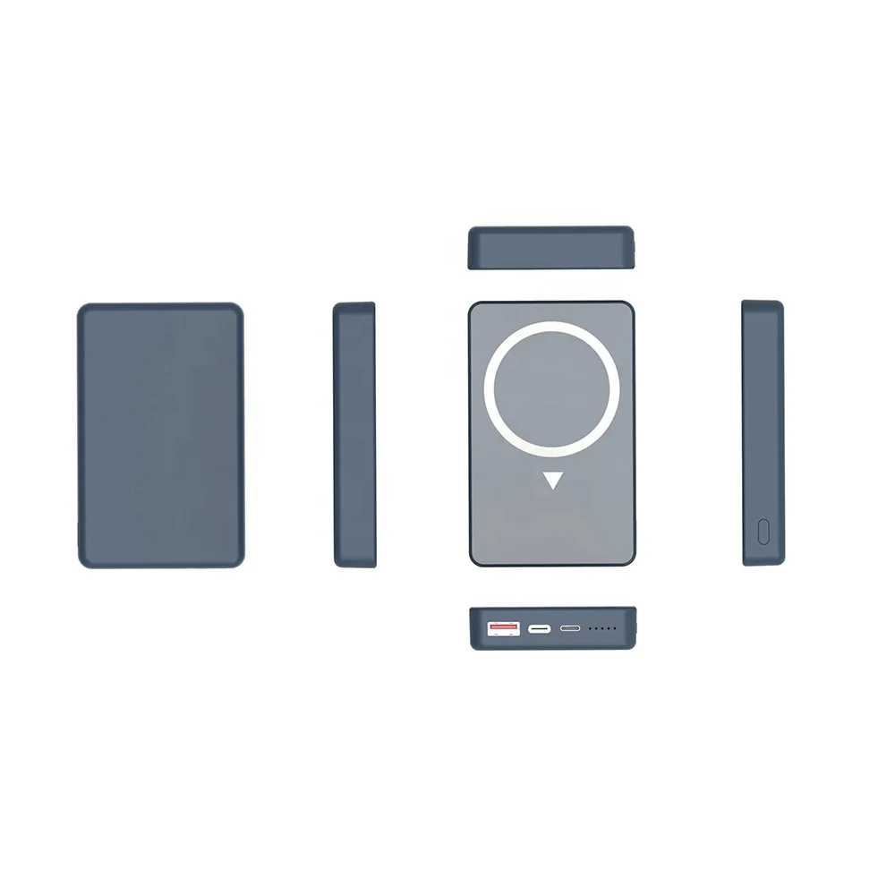 10000mAh Magnetic Wireless Charger Power Bank with MagSafing 15W Fast Wireless Charging and 18W PD QC3.0 USB-C USB-A Wired