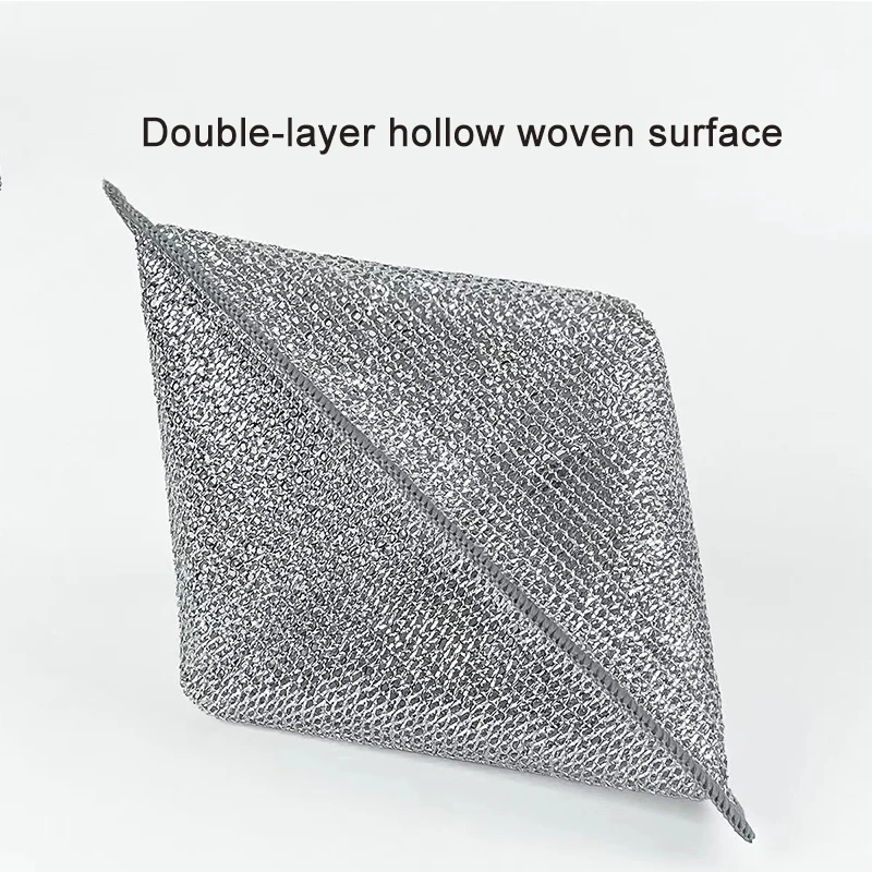 Magic Cleaning Cloth Thickened Double -sided Metal Steel Wire Rags Kitchen Dish Pot Washdishing Cloths Towel Clean Tools