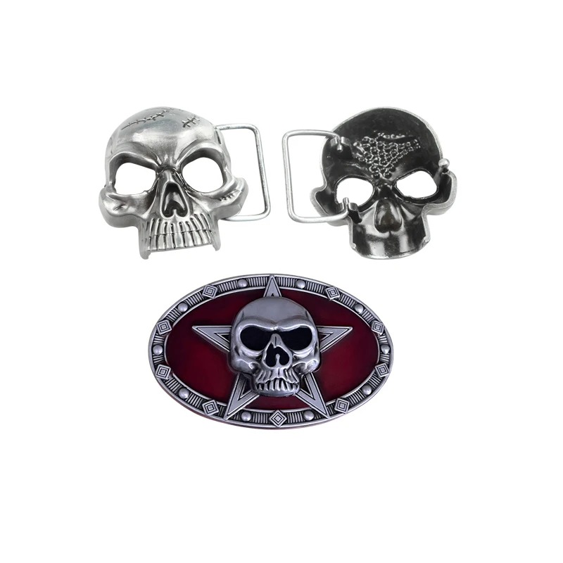 custom 40mm square ear hooks with spike industrial medal zinc alloy badge buckles metal circle shape lion belt buckle