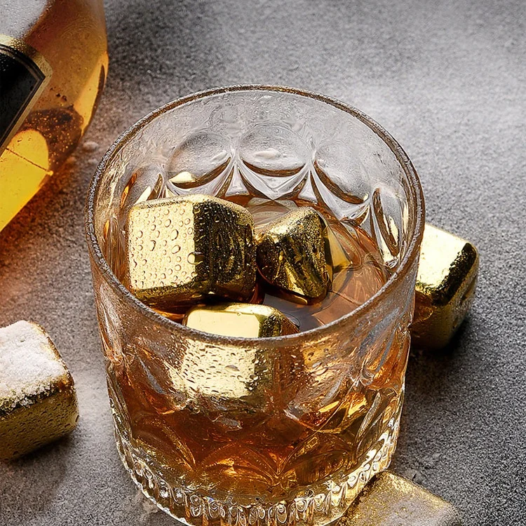 Разнообразные камни для виски металлические кубики льда из нержавеющей стали многоразовые охлаждающие напитков подарочные