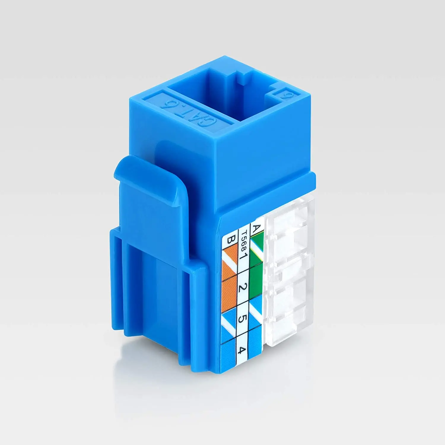 RJ45 Cat6/5e Blue Keystone Jack 110 Type Modular Female Connectors Compatible with Speed Termination Tool easy JACK Cat6/5e