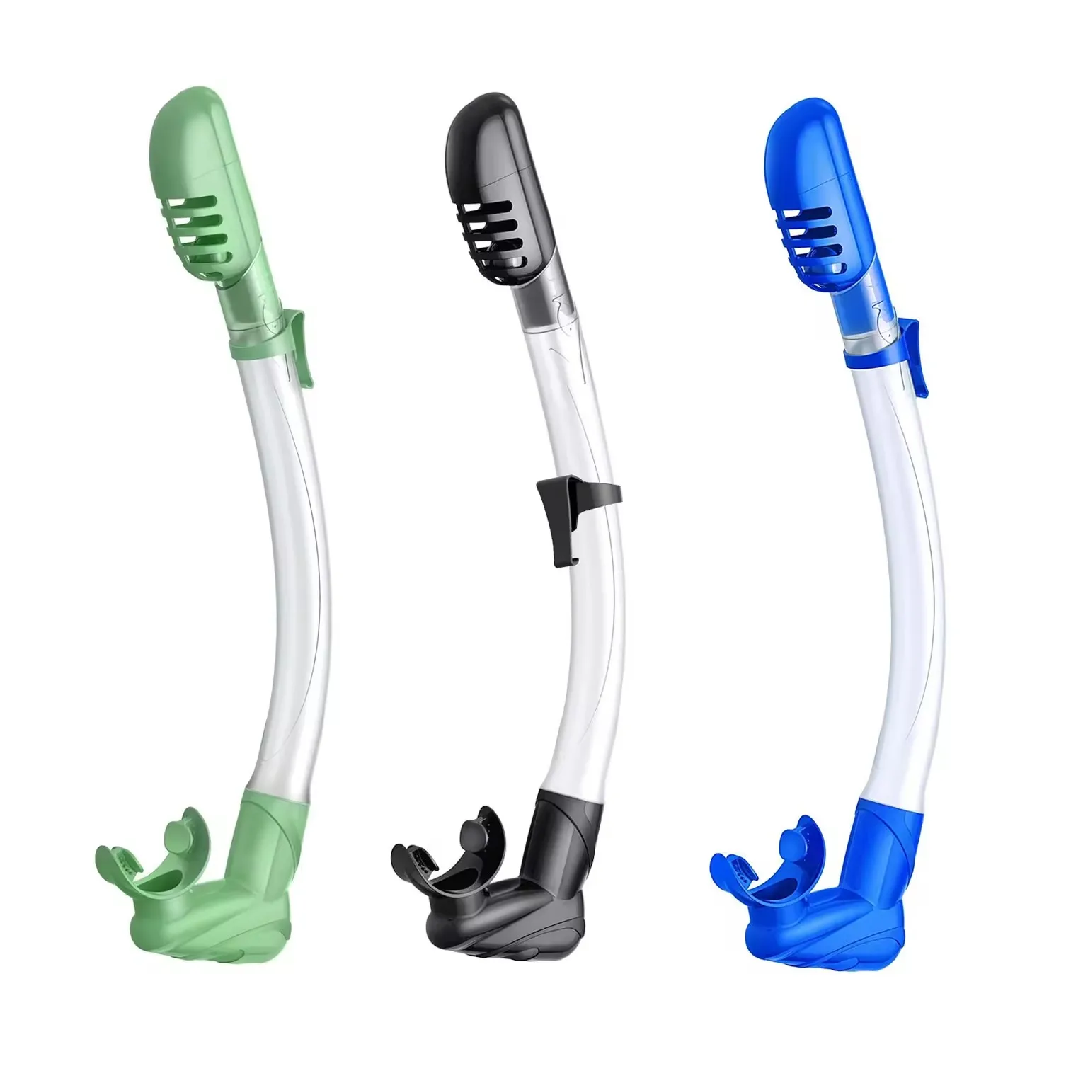 Wholesale Adult Purged Snorkeling Snorkel with Clear Splash Guard  underwater snorkeling