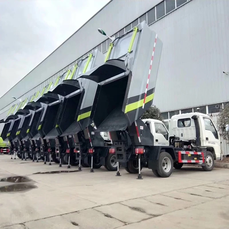 Made In China Garbage Truck City Compression Docking Refuse Collector 4cbm Garbage Compactor Truck For Sale