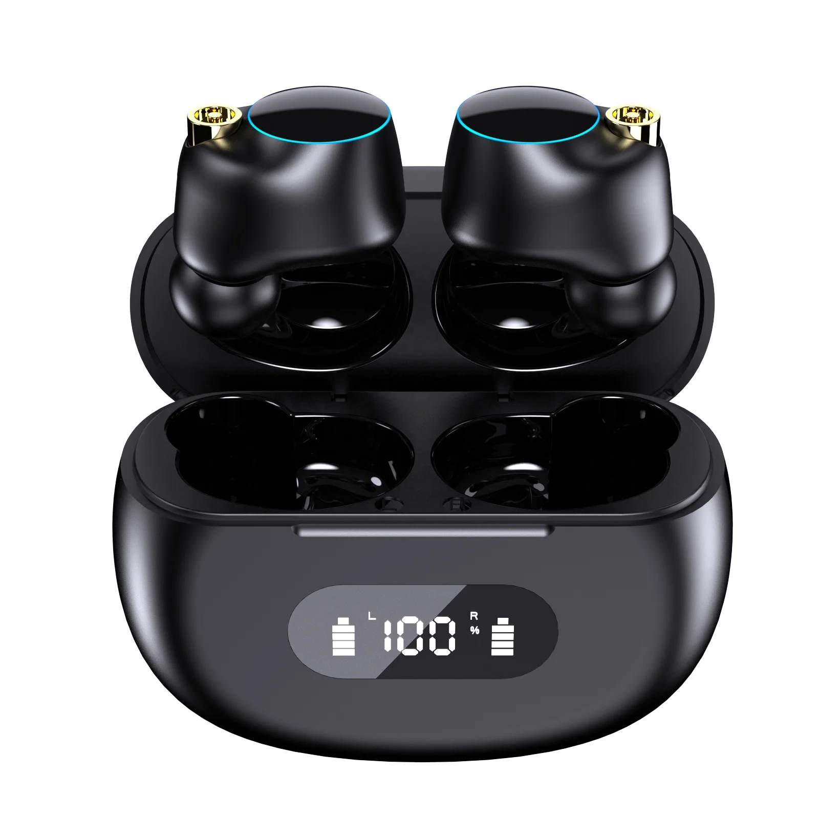 Free Sample 2022 New Hands-Free TWS Bluetooth 5.2 Wireless Earbuds Deep Bass Headphones Clear Digital display Long Play Hours