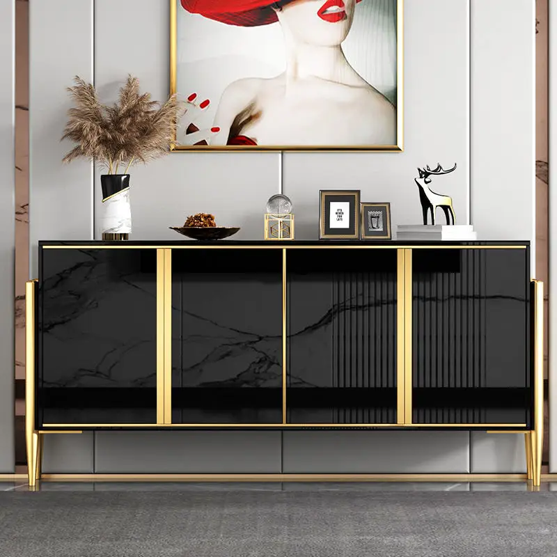 Modern Luxury Kitchen Furniture Console Table Cabinet Table Sideboards Storage Cabinet With Doors Living Room Furniture