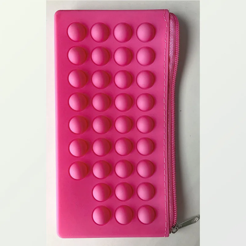 Силиконовый пенал с пузырьковыми пузырьками для детей, школьная сумка, модная сумка-клатч, косметичка