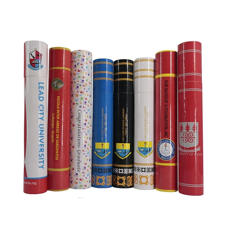 High Quality University Glossy Certificate Tube Scroll Holder Diploma Tube for Graduation