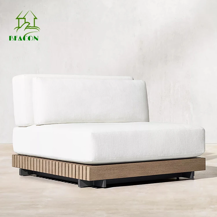 Outdoor furniture sofa garden chair set waterproof fabric quick dry sponge white outdoor furniture sofa