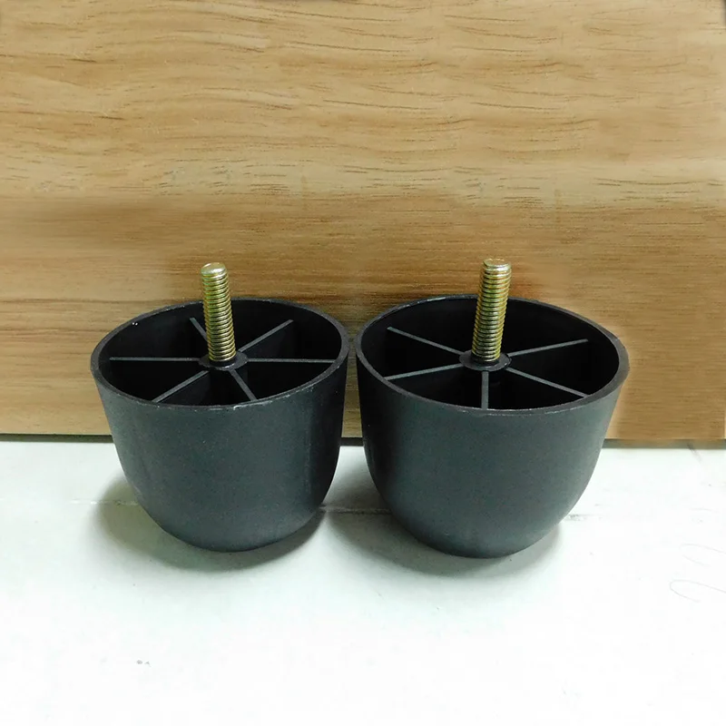  Sofa Accessories Plastic Legs Furniture Leg Round flat rubber furniture glides m8 anti-skid rubber leveling feet
