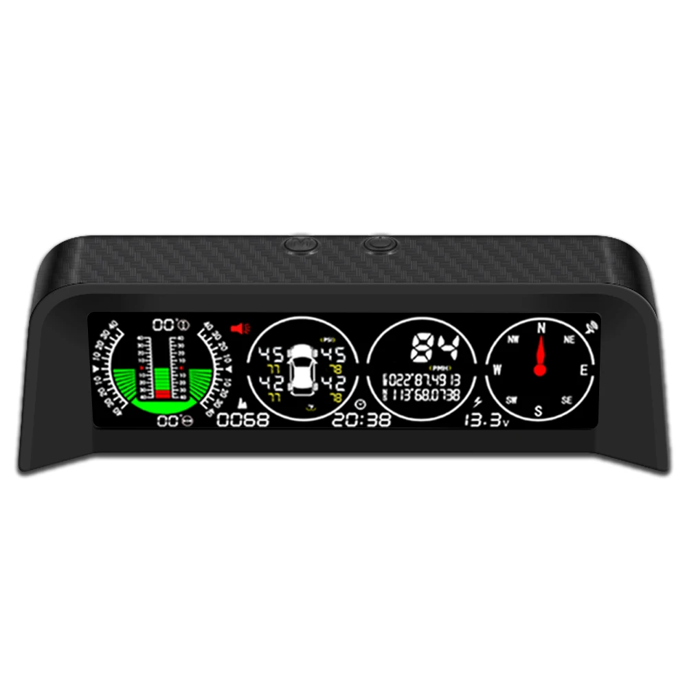 Vjoycar S11 Smart GPS Car Slope Meter TMPS Over Speed Alarm Inclinometer Offroad accessoris 4x4 GPS Speedometer Car Hud