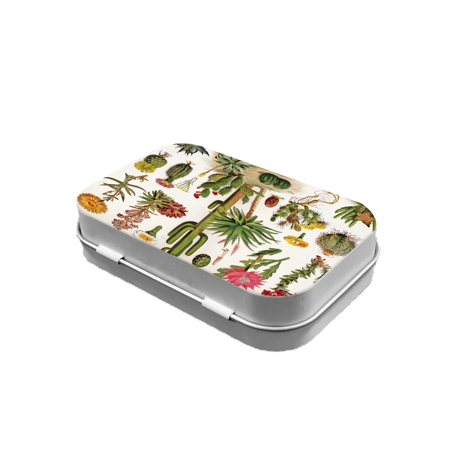 NEW Cactus Pattern Cigarette Case Portable Hold 20 Sticks Cigarettes Cases High Quality Metal Printed Storage Boxes Wholesale