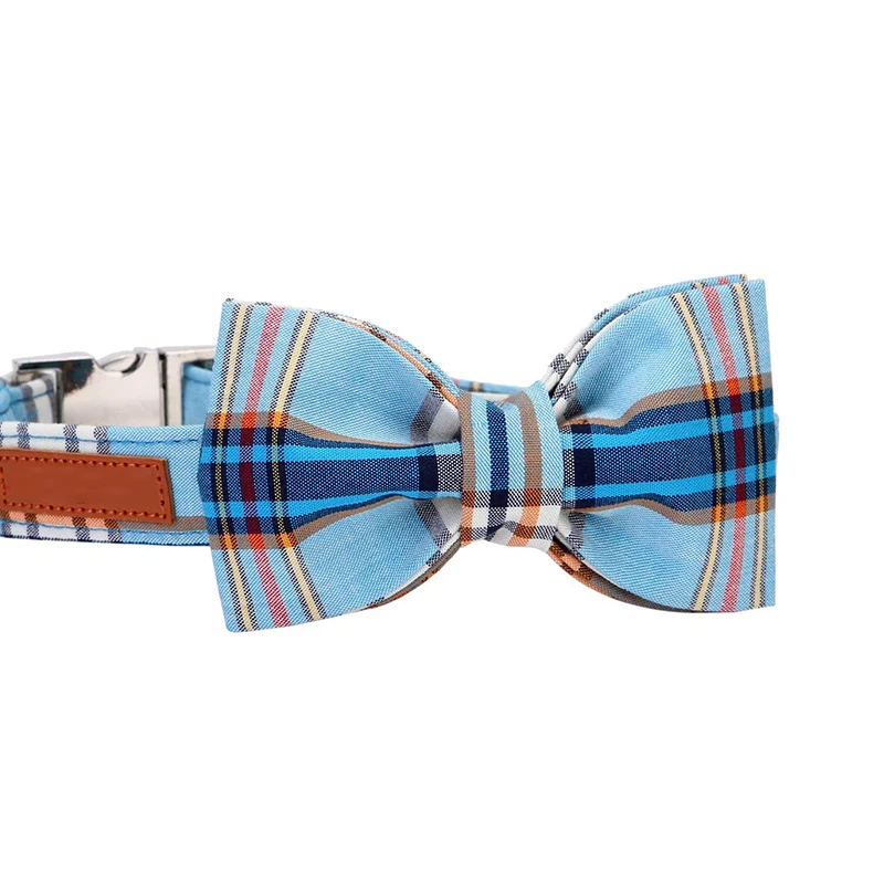 ECO-Friendly bow tie dog collar printed custom pattern dog neck collars