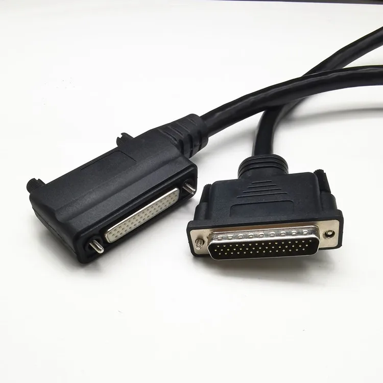 Custom 2464 26AWG*44C D-SUB44 Computer Wires HDB44 CNC Programmer Data Cable Angled DB44 Male to Female Cable