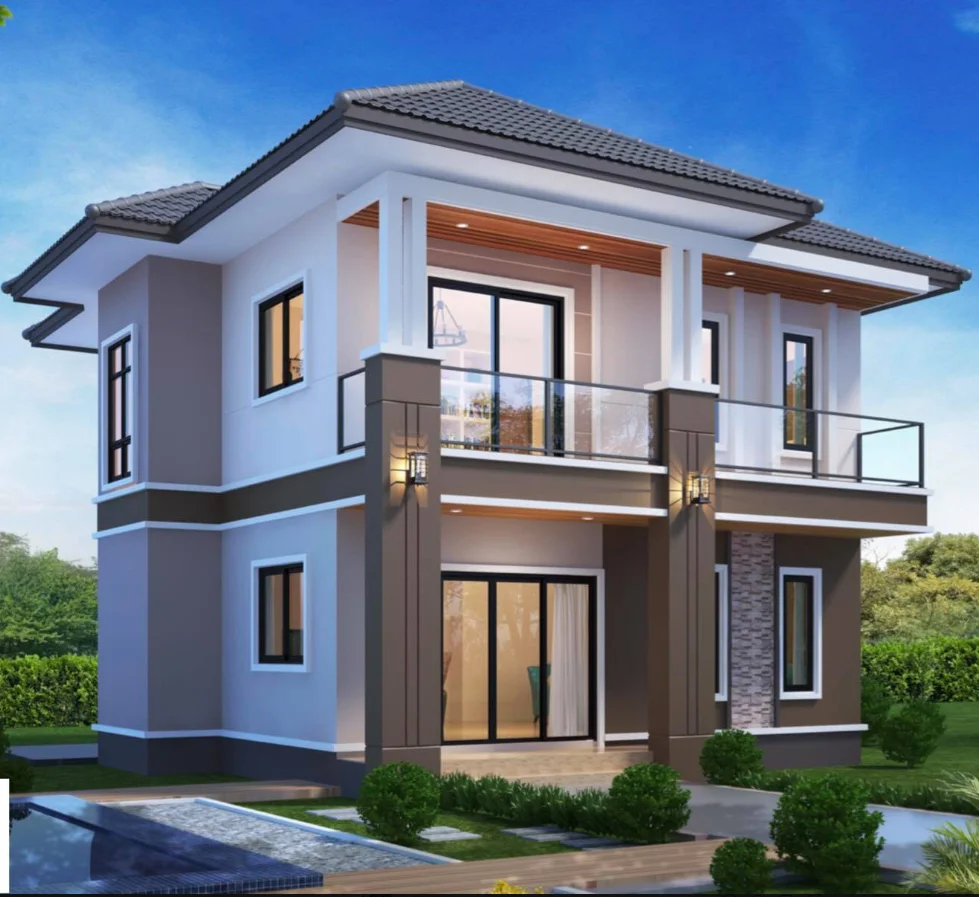 Modern prefab home luxury prefab steel vila  prefabricated steel building