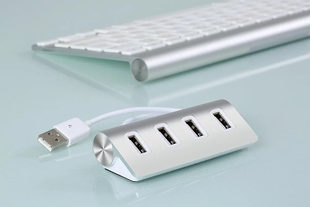 Новинка оптовая продажа 4 порта usb 2 0 Чистка Пор концентратор с Для iMac Macbook ПК и ноутбуков