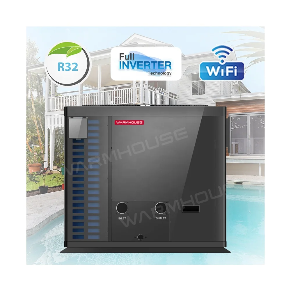 Warmhouse Europe popular Rohs High Cop Air Source DC Inverter R32 pool heater 42kw swimming pool spa heat pump with wifi control